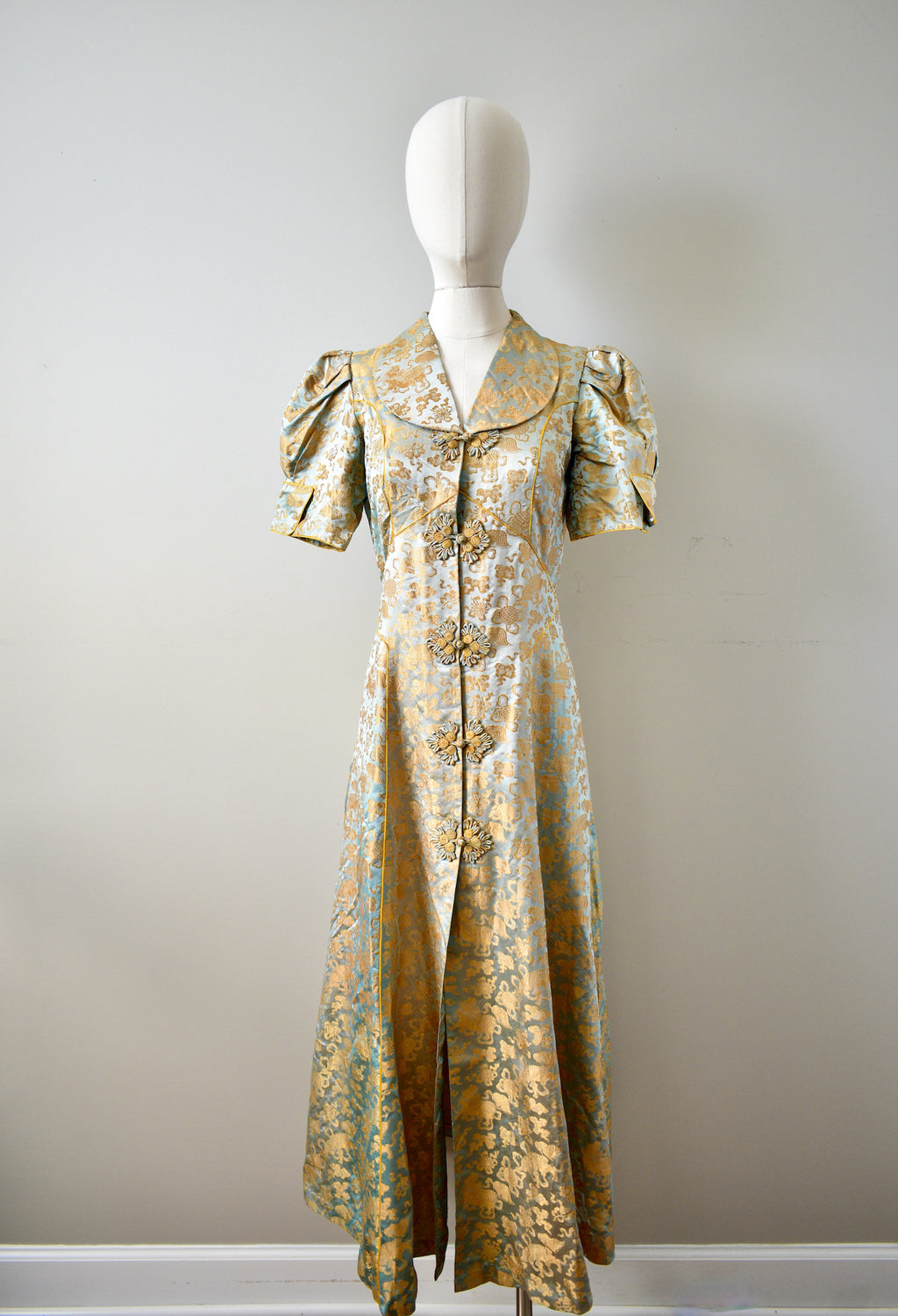 1930's silk brocade on sale blouse